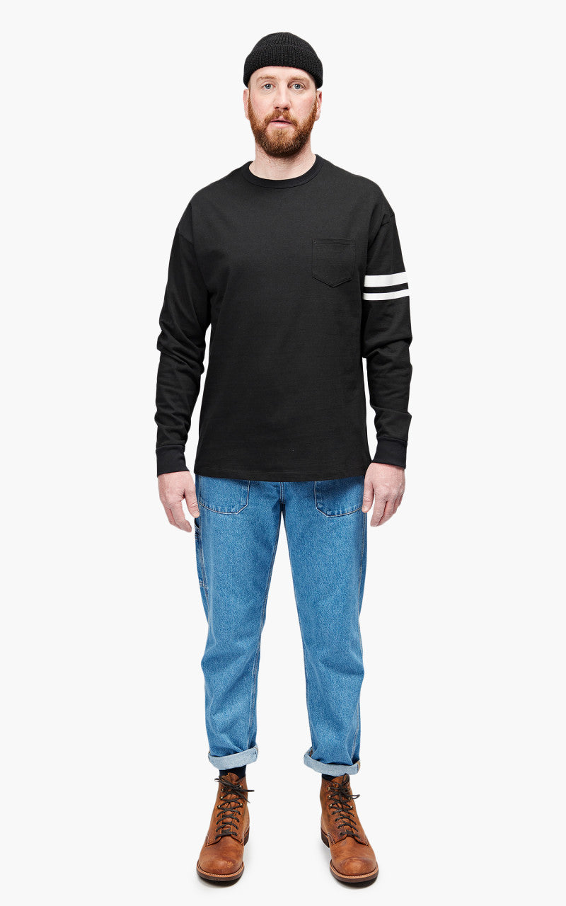 Momotaro Jeans MTS1010M31 Oversized Longsleeve T-Shirt Black