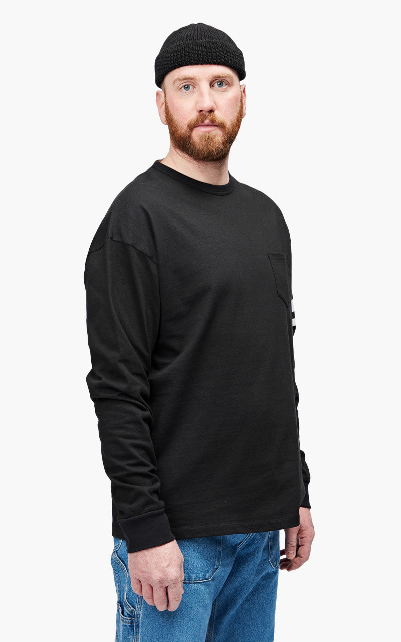 Momotaro Jeans MTS1010M31 Oversized Longsleeve T-Shirt Black
