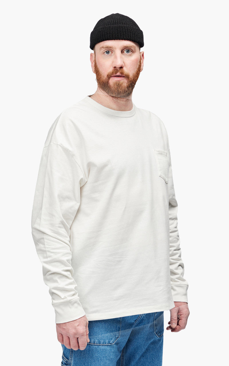 Momotaro Jeans MTS1010M31 Oversized Longsleeve T-Shirt White