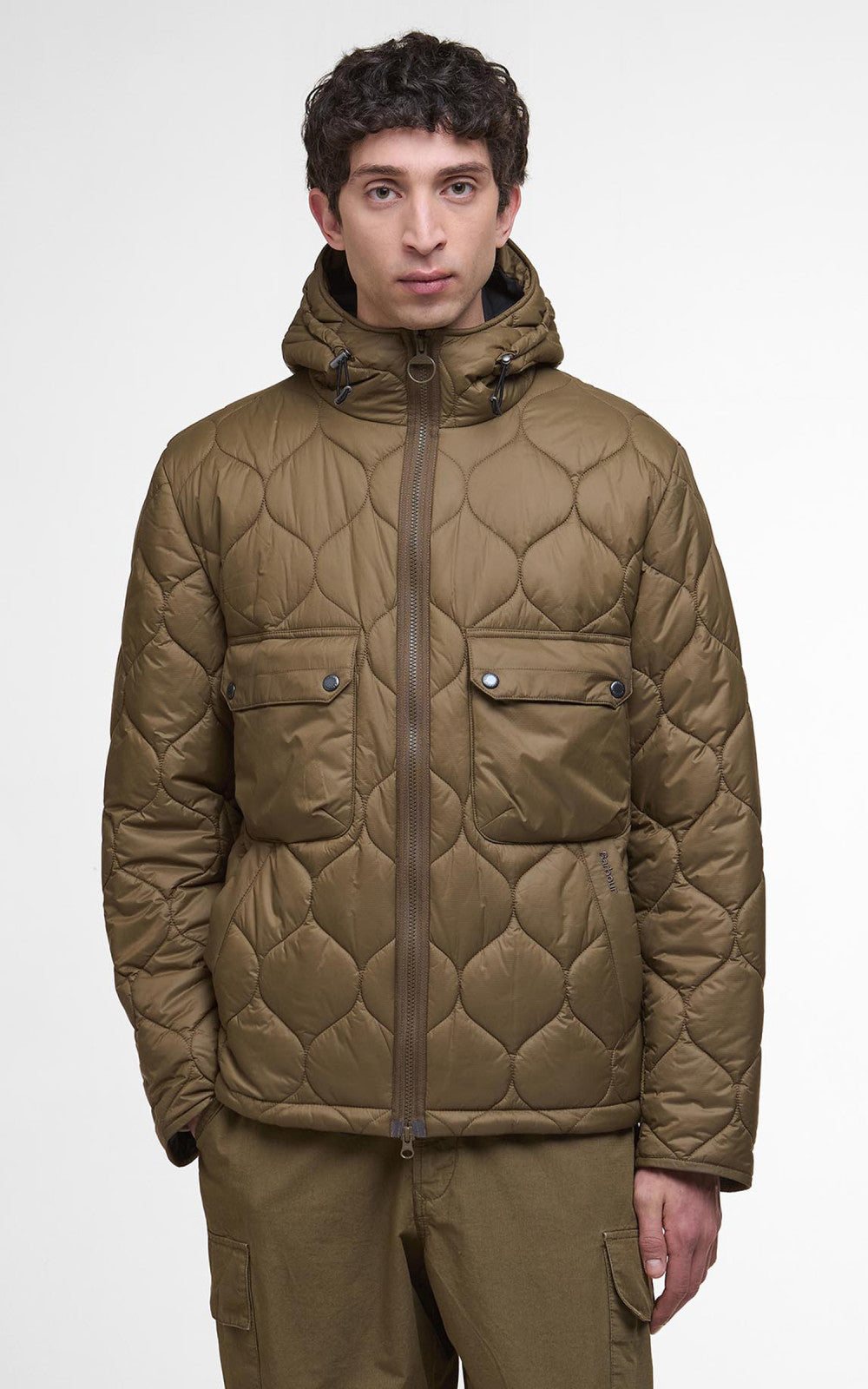 Barbour Re-Engineered Hooded Spey Quilted Jacket Beech