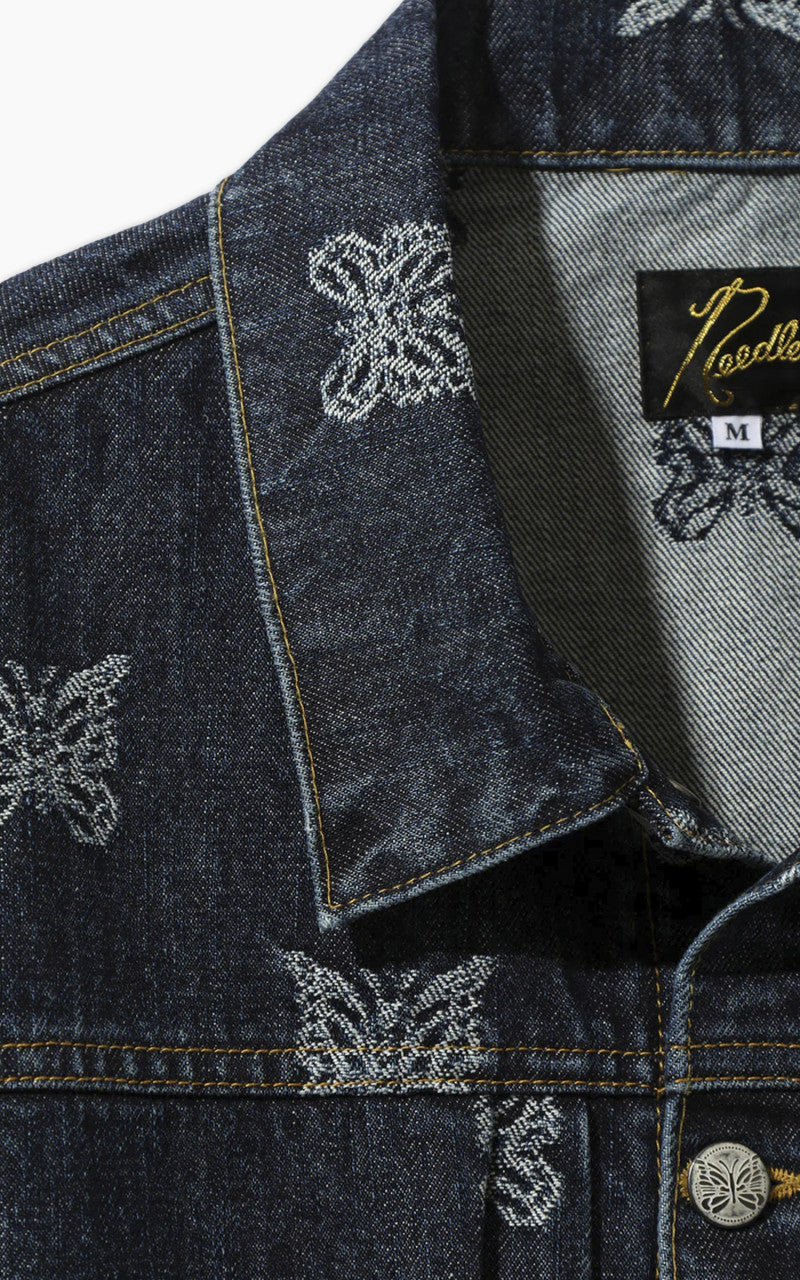 Needles M.W. Jean Jacket Papillon Jacquard Denim 13oz Indigo