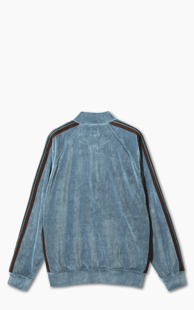 Needles R.C. Track Jacket C/PE Velour Blue Grey