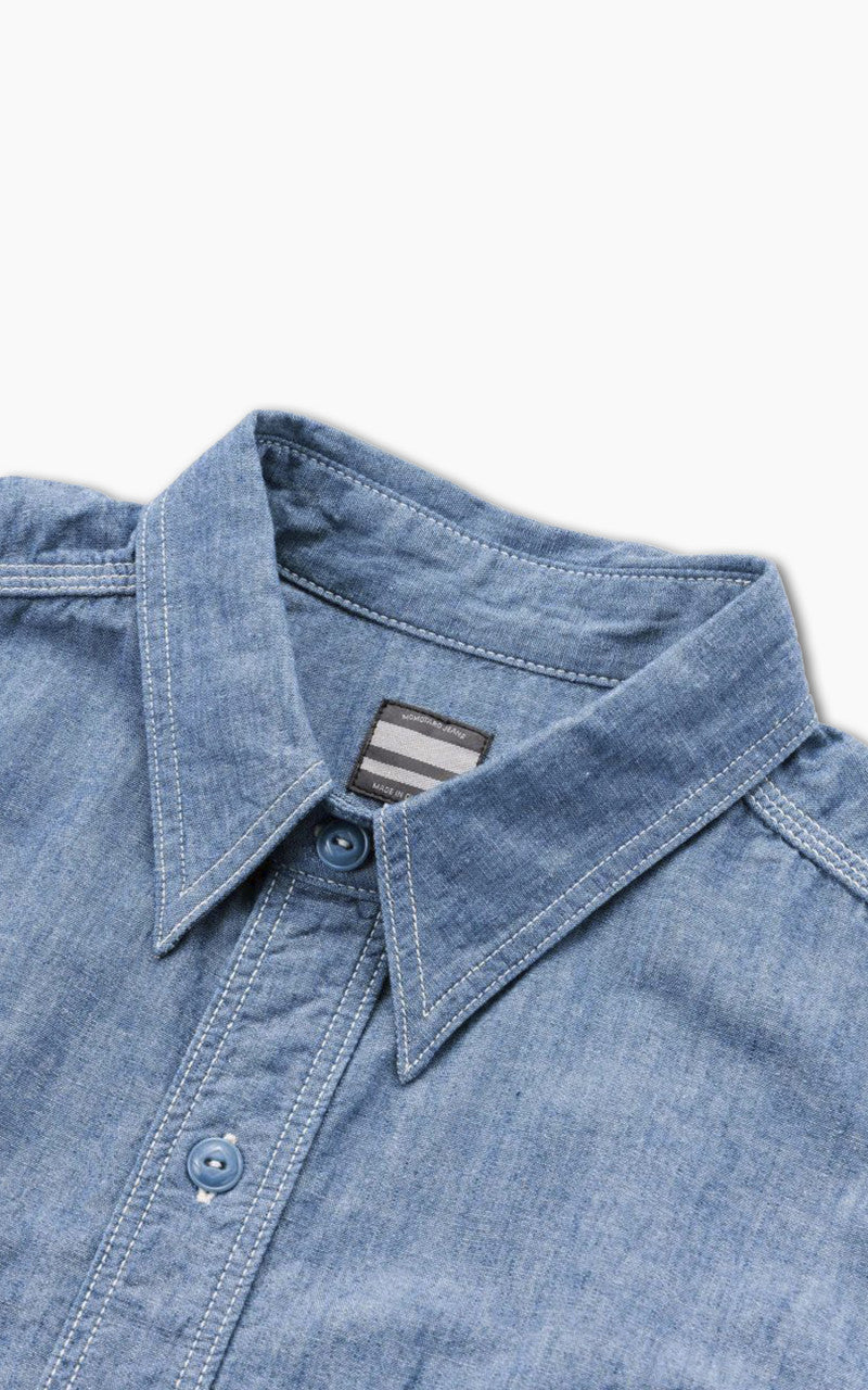 Momotaro Jeans MS045S GTB Selvedge Chambray Shirt Indigo 5oz