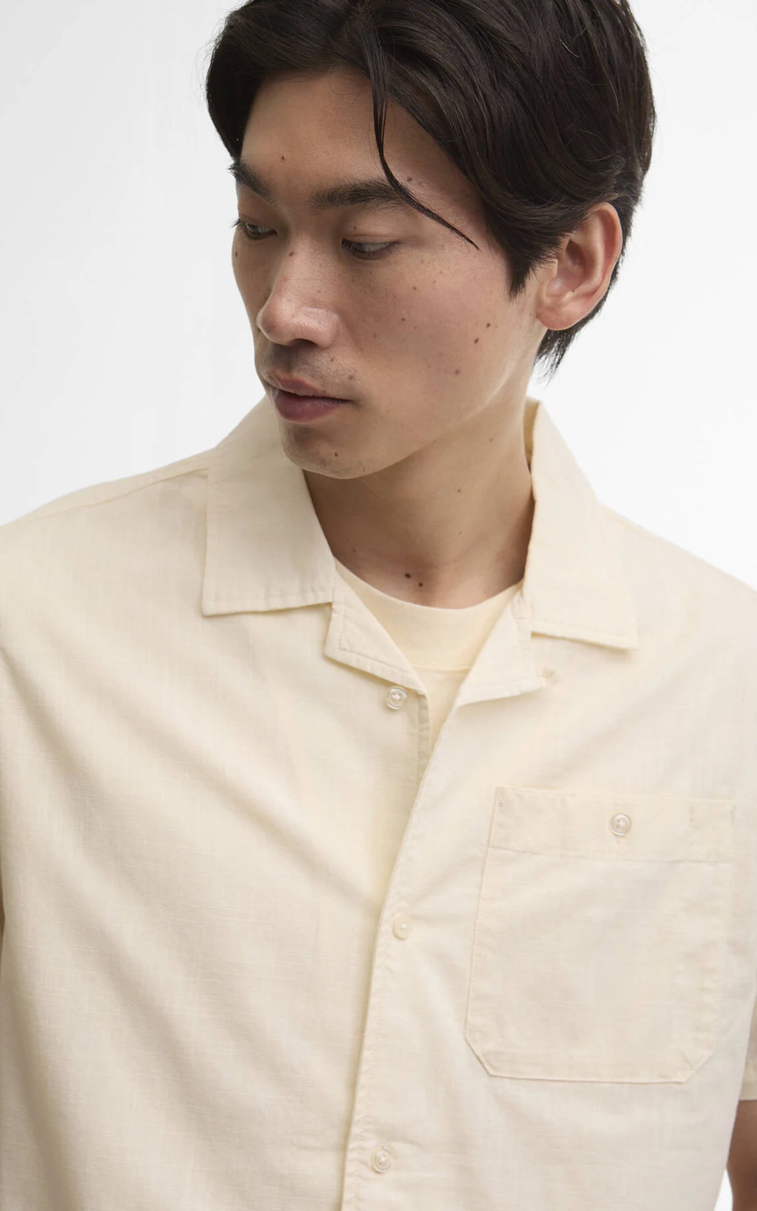 Barbour Parkvale Slub Relaxed Short-Sleeved Shirt Neutral