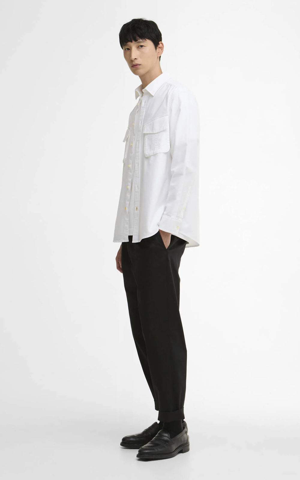 Barbour Arnham Oversized Oxford Jungle Shirt White