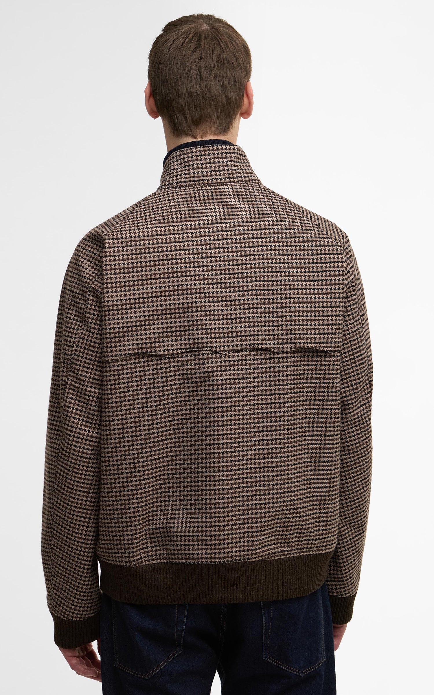 Barbour x Baracuta Jacket Porton Showerproof Brown Houndstooth