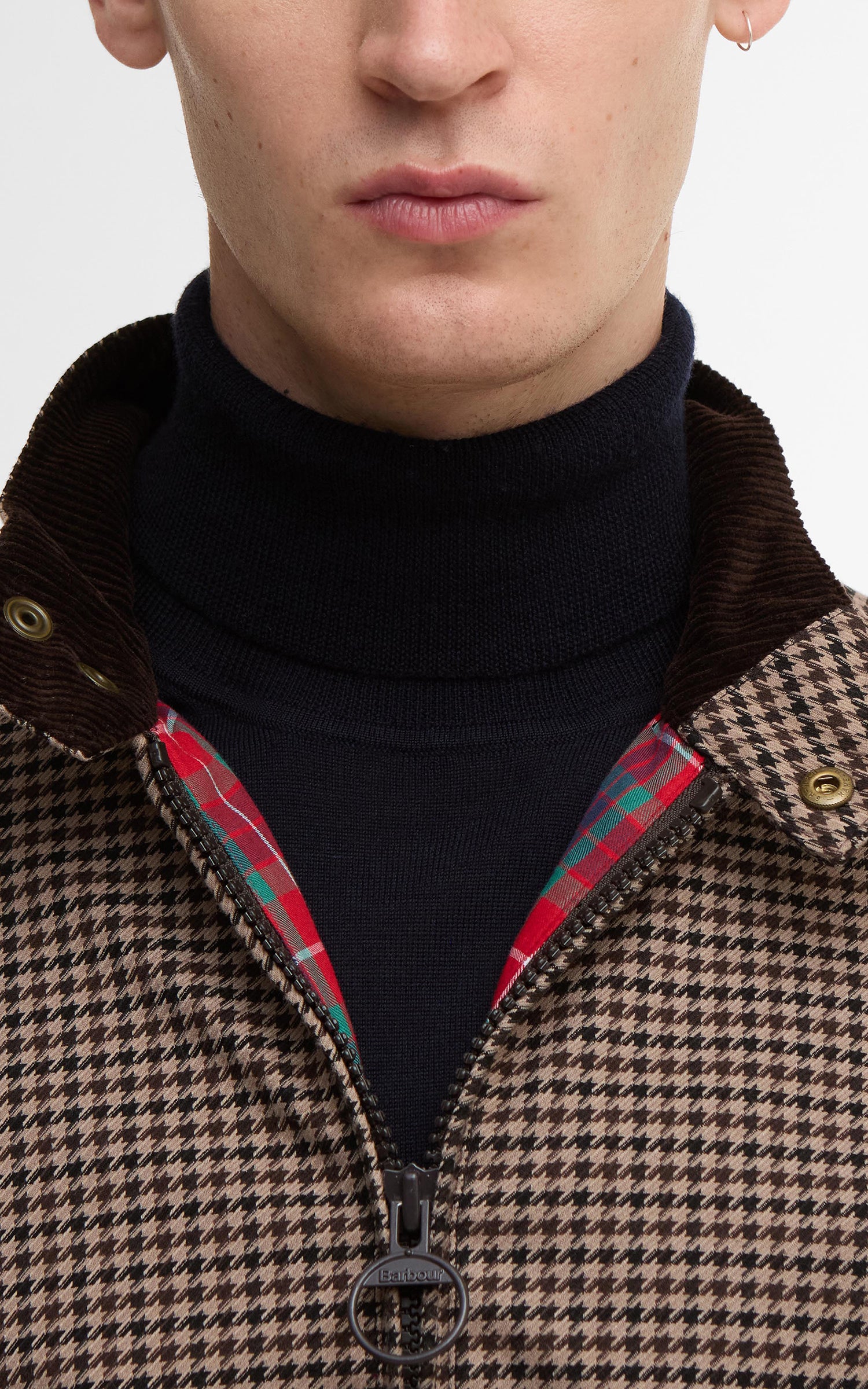 Barbour x Baracuta Jacket Porton Showerproof Brown Houndstooth