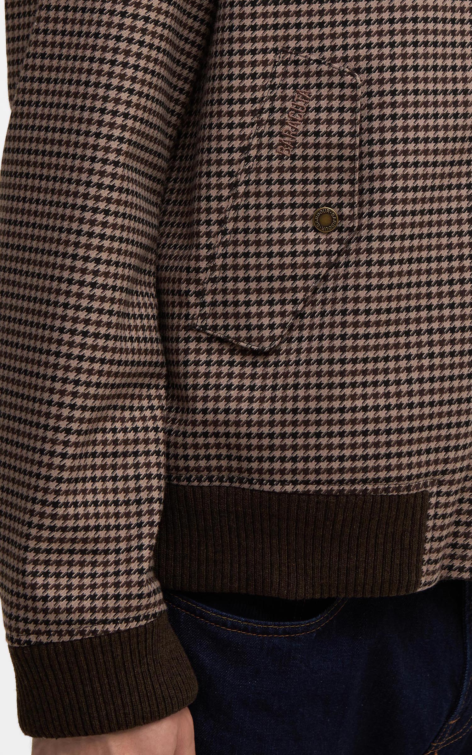 Barbour x Baracuta Jacket Porton Showerproof Brown Houndstooth