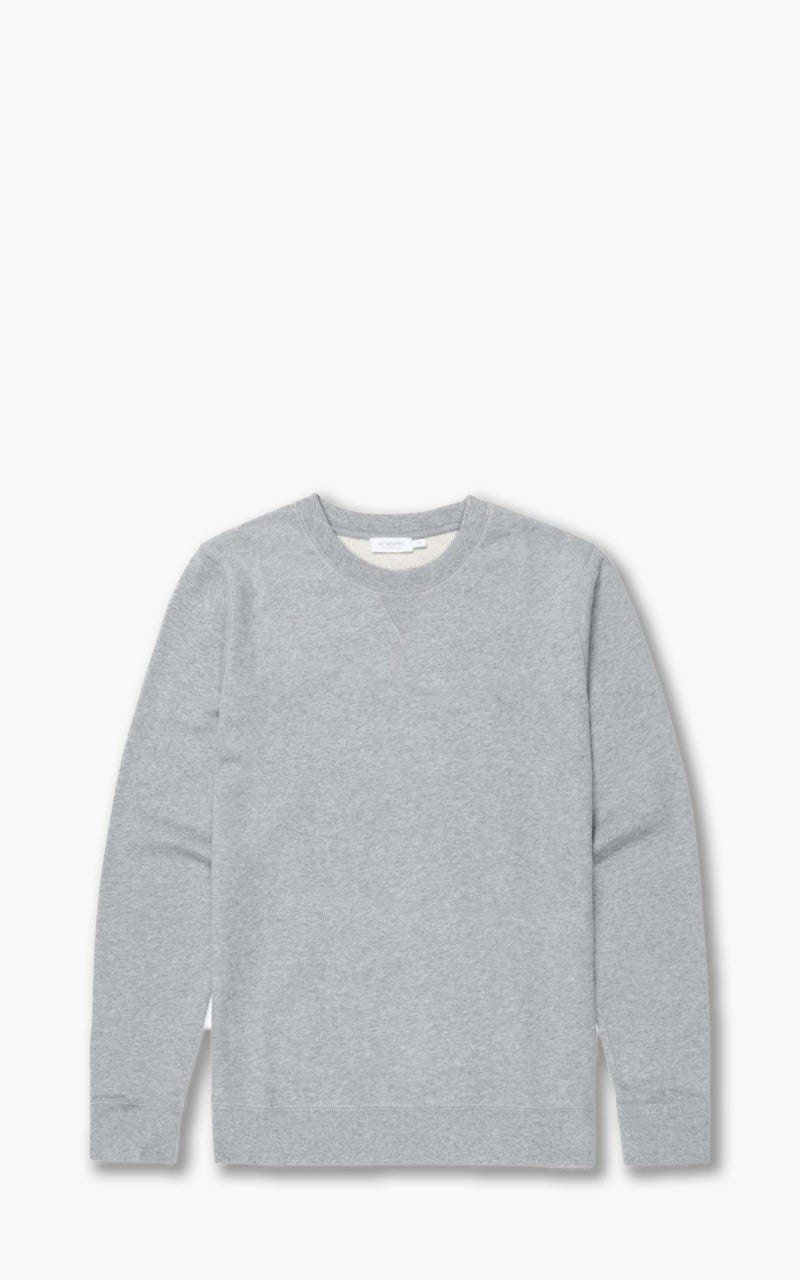 Sunspel Loopback Sweatshirt Grey Melange