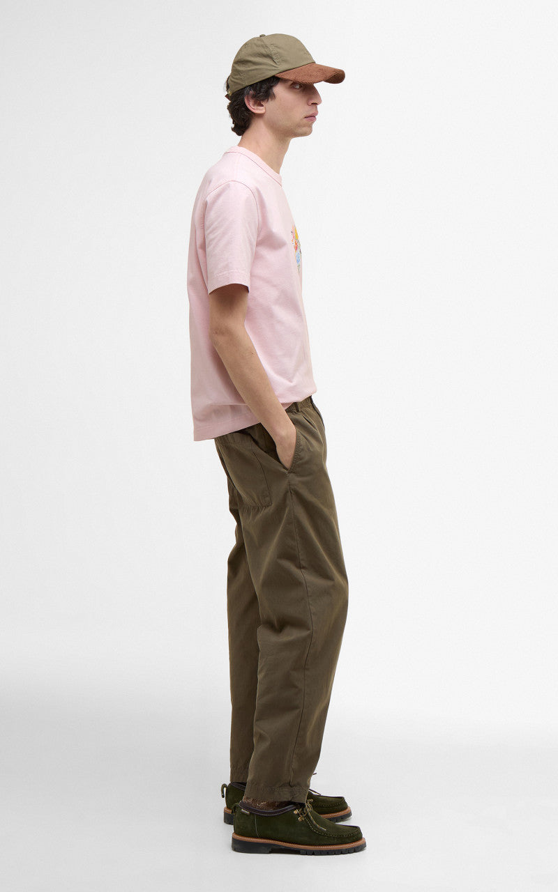 Barbour x NOAH Floral T-Shirt Chalk Pink