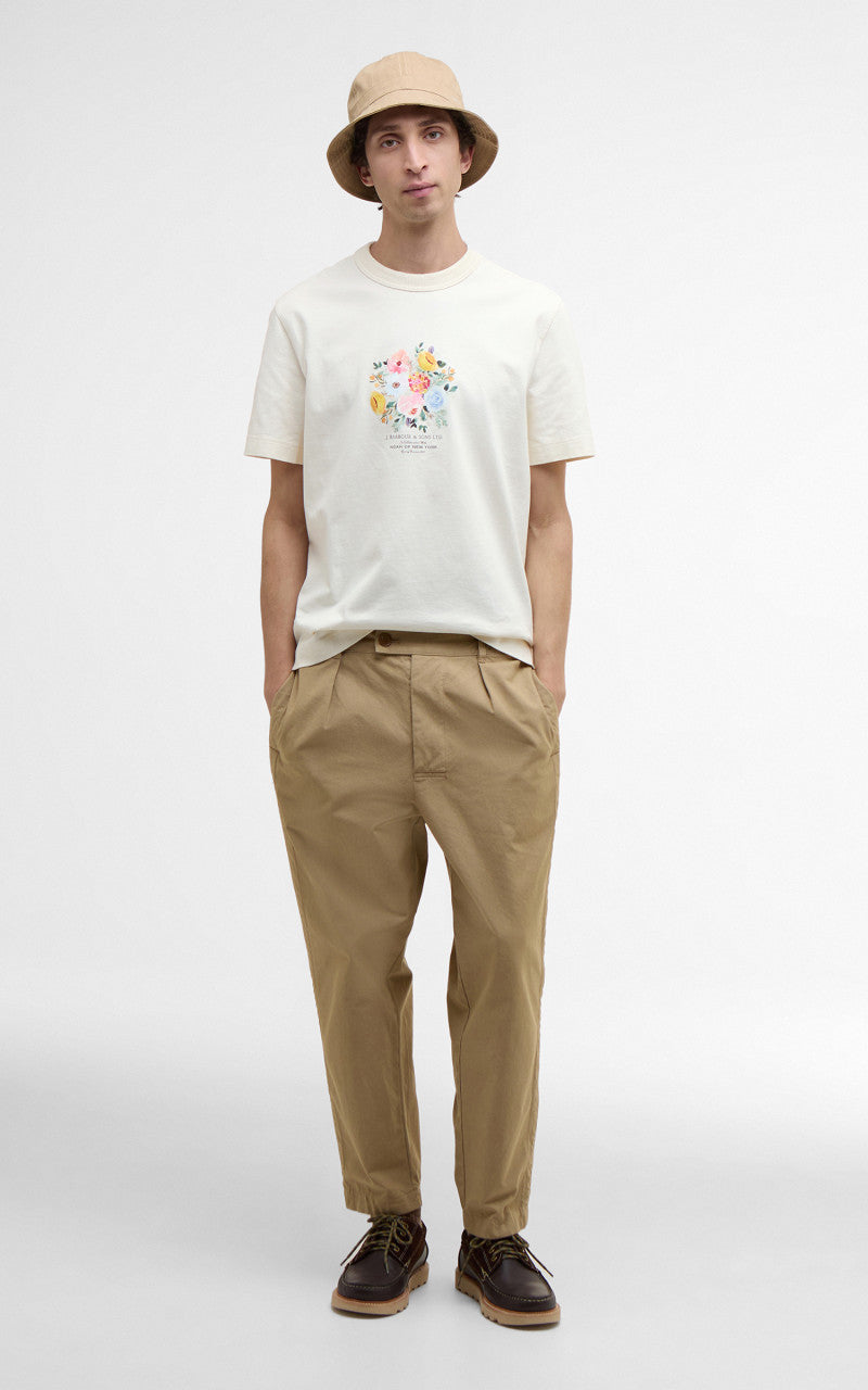 Barbour x NOAH Floral T-Shirt Whisper White