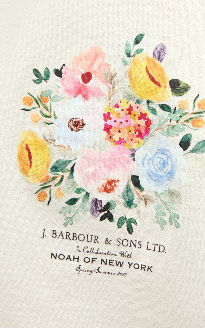 Barbour x NOAH Floral T-Shirt Whisper White