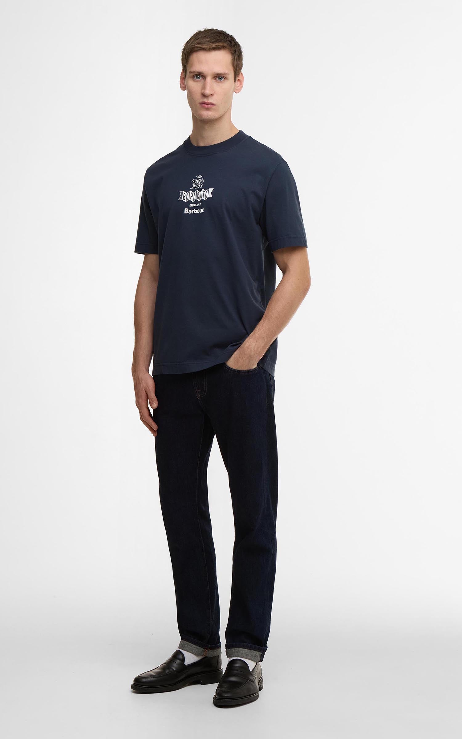 Barbour x Baracuta T-Shirt Vinyl Oversized Navy