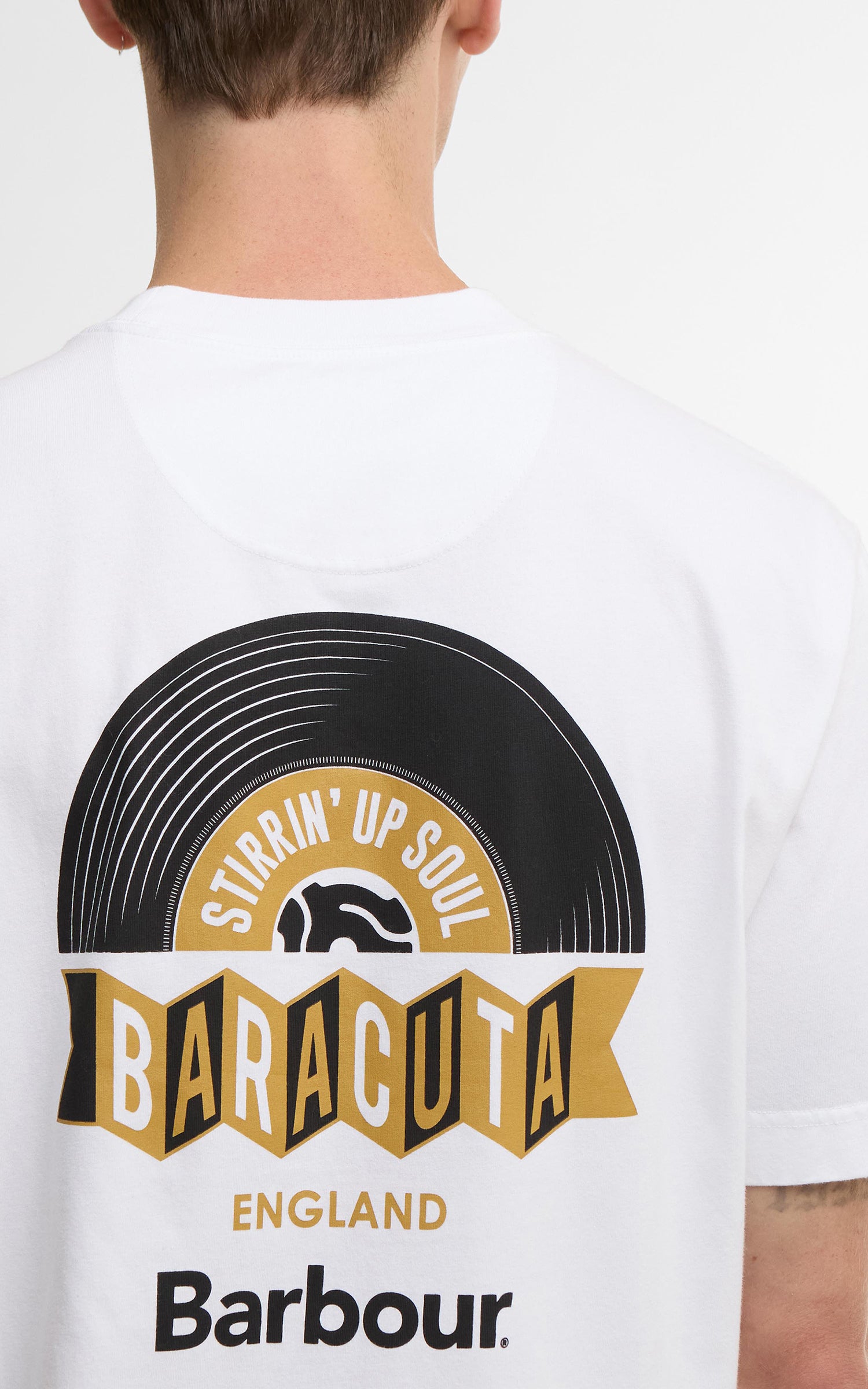Barbour x Baracuta T-Shirt Vinyl Oversized White