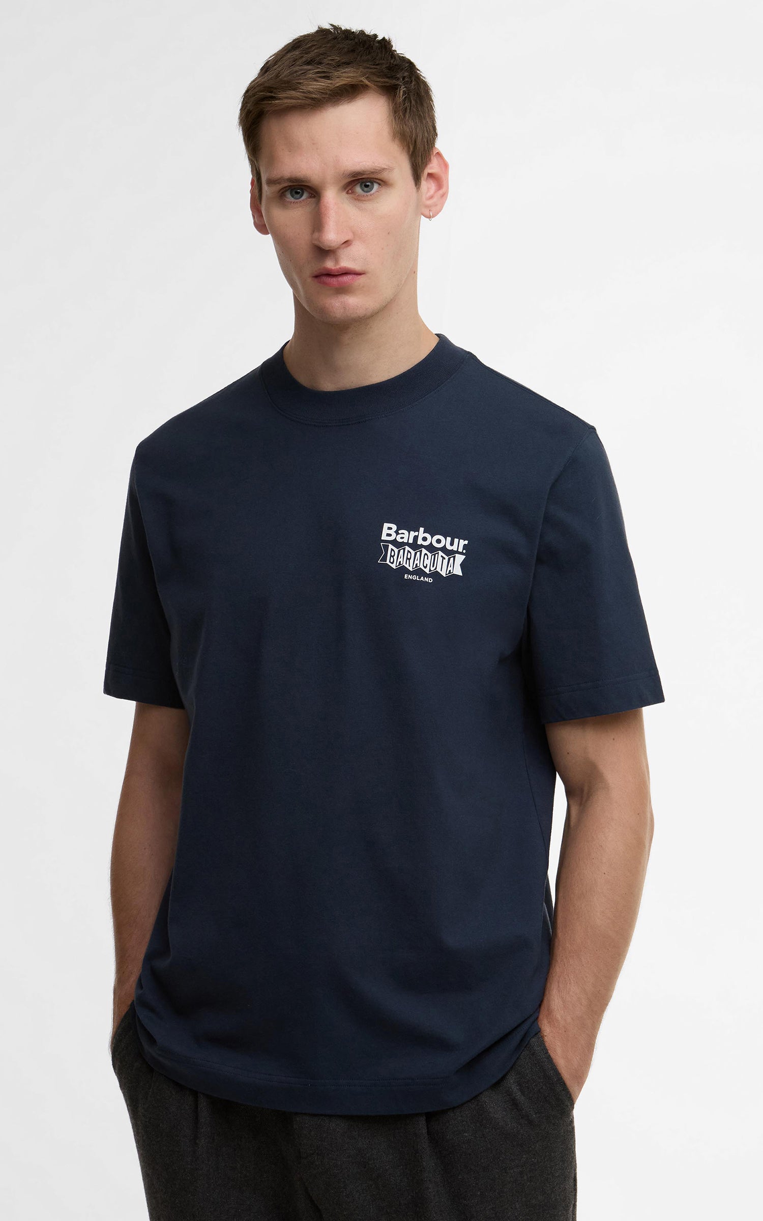 Barbour x Baracuta T-Shirt All Nighter Oversized Navy