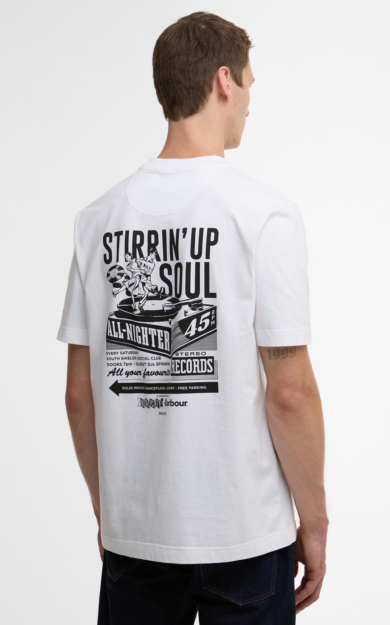 Barbour x Baracuta T-Shirt All Nighter Oversized White