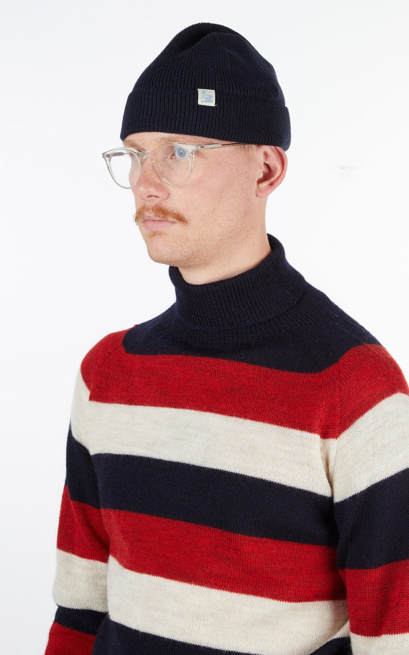 Merz b. Schwanen MWBN05 Merino Beanie Dark Navy