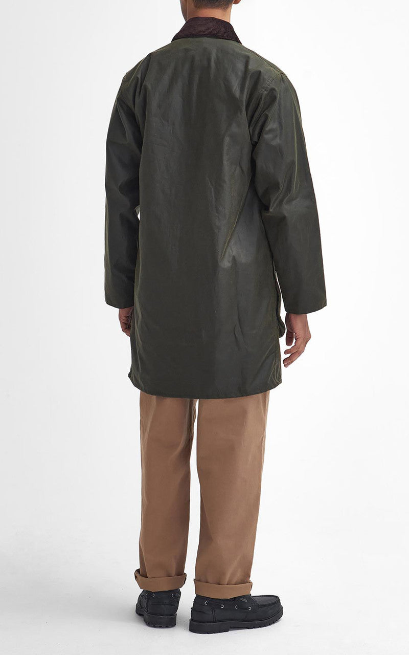 Barbour Border Wax Jacket Archive Olive
