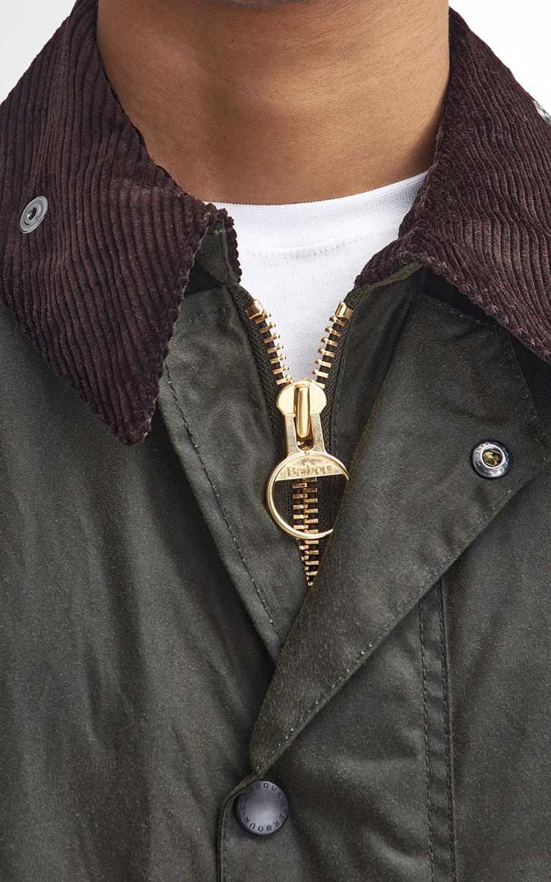 Barbour Border Wax Jacket Archive Olive