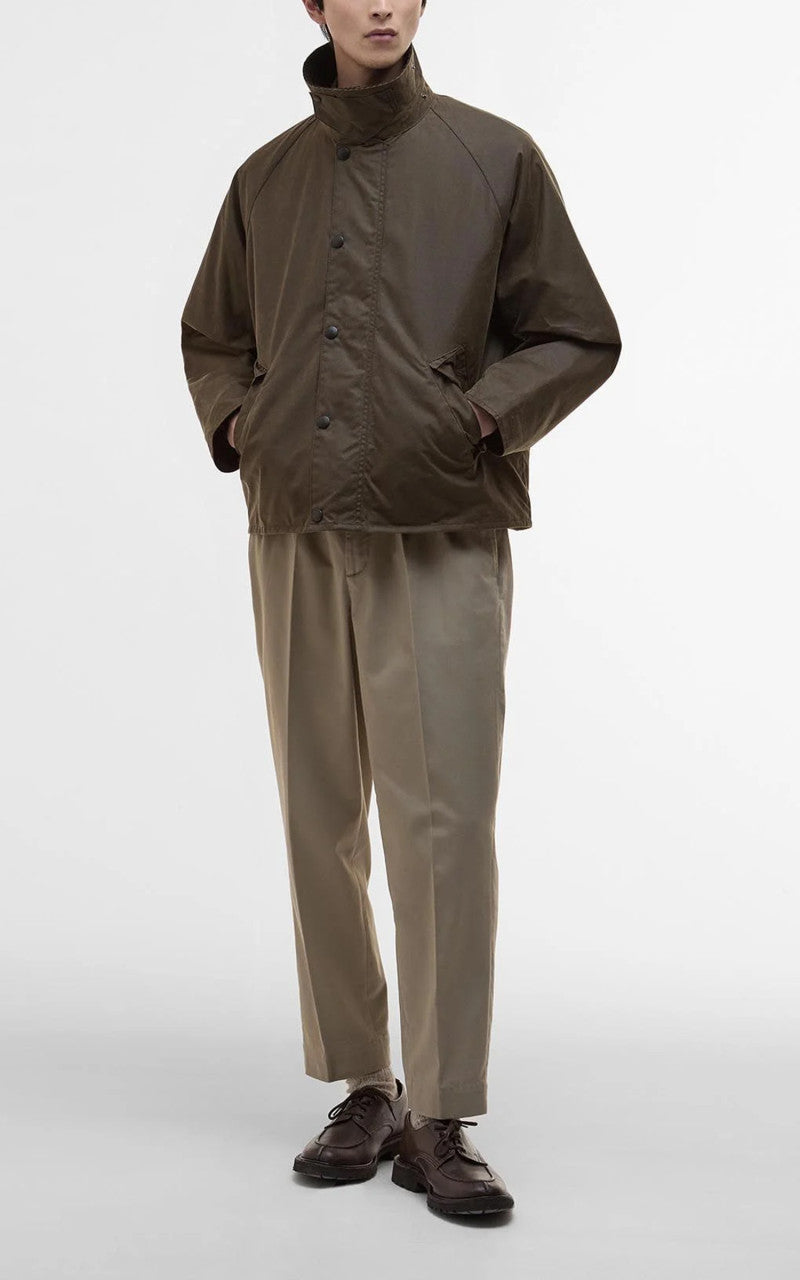Barbour Oversized Transport Waxed Jacket Beech