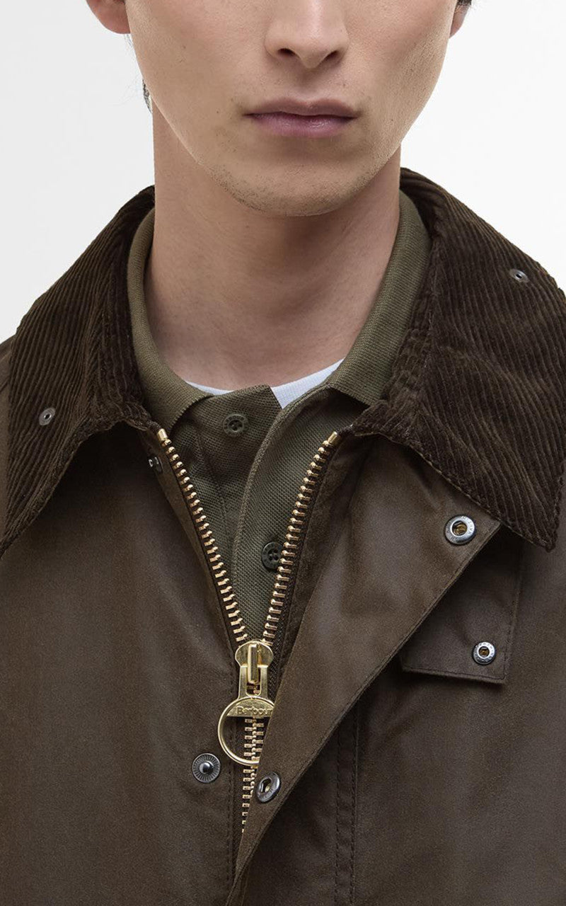 Barbour Oversized Transport Waxed Jacket Beech