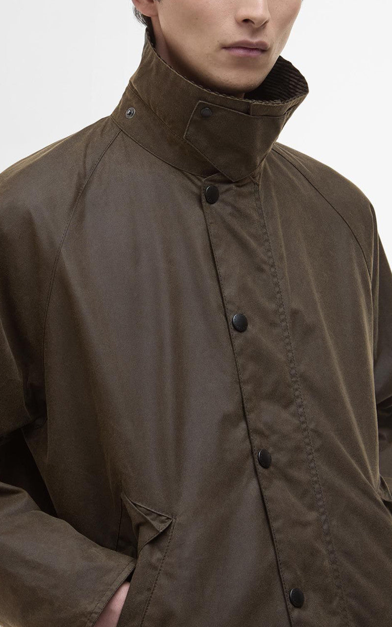 Barbour Oversized Transport Waxed Jacket Beech