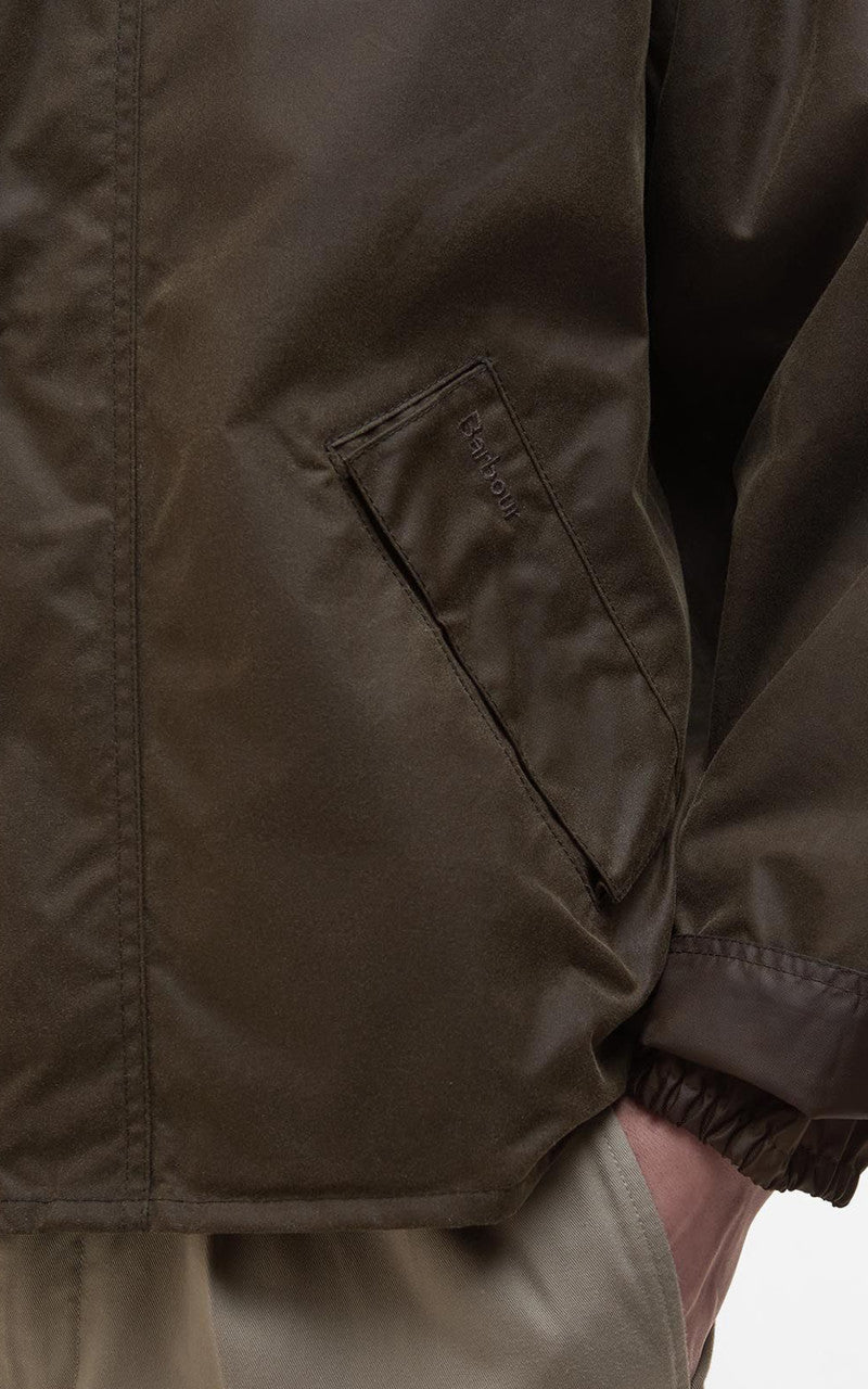 Barbour Oversized Transport Waxed Jacket Beech