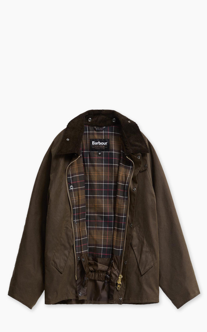 Barbour Oversized Transport Waxed Jacket Beech