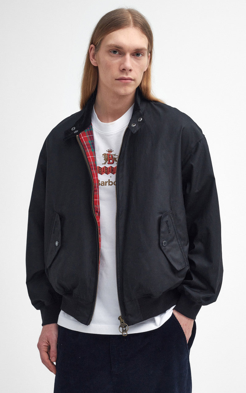 タ*ロ様 Barbour Barracuta XL ブラックジャケット Barbour x Baracuta Wax Jacket Black