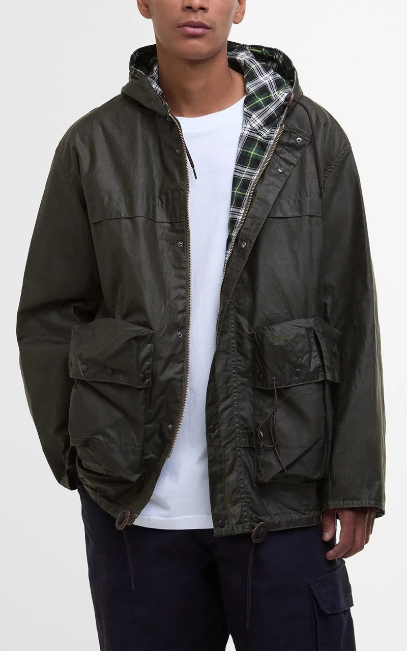 Barbour Modified Durham Waxed Jacket Archive Olive