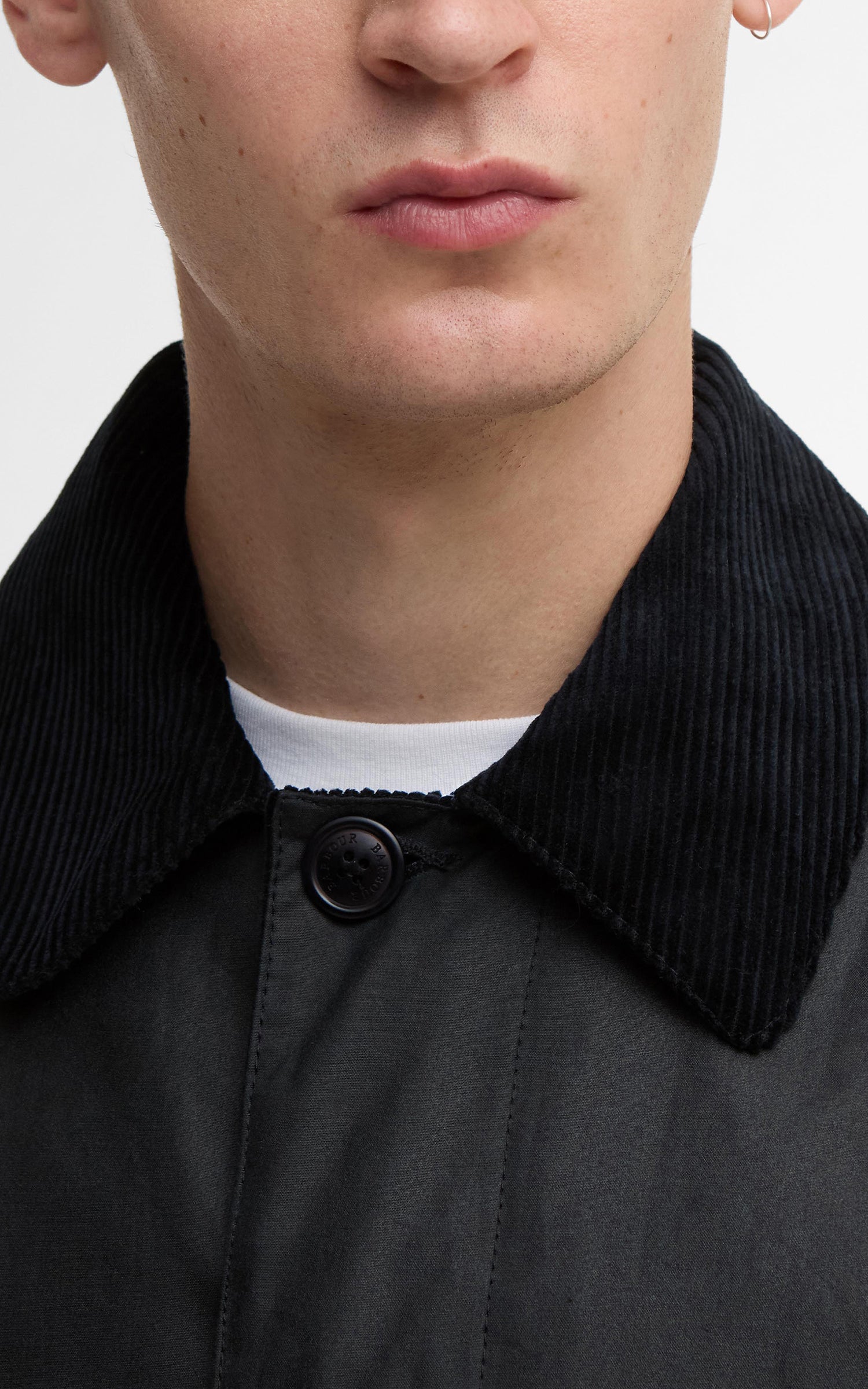 Barbour x Baracuta Car Coat Tyne Waxed Navy