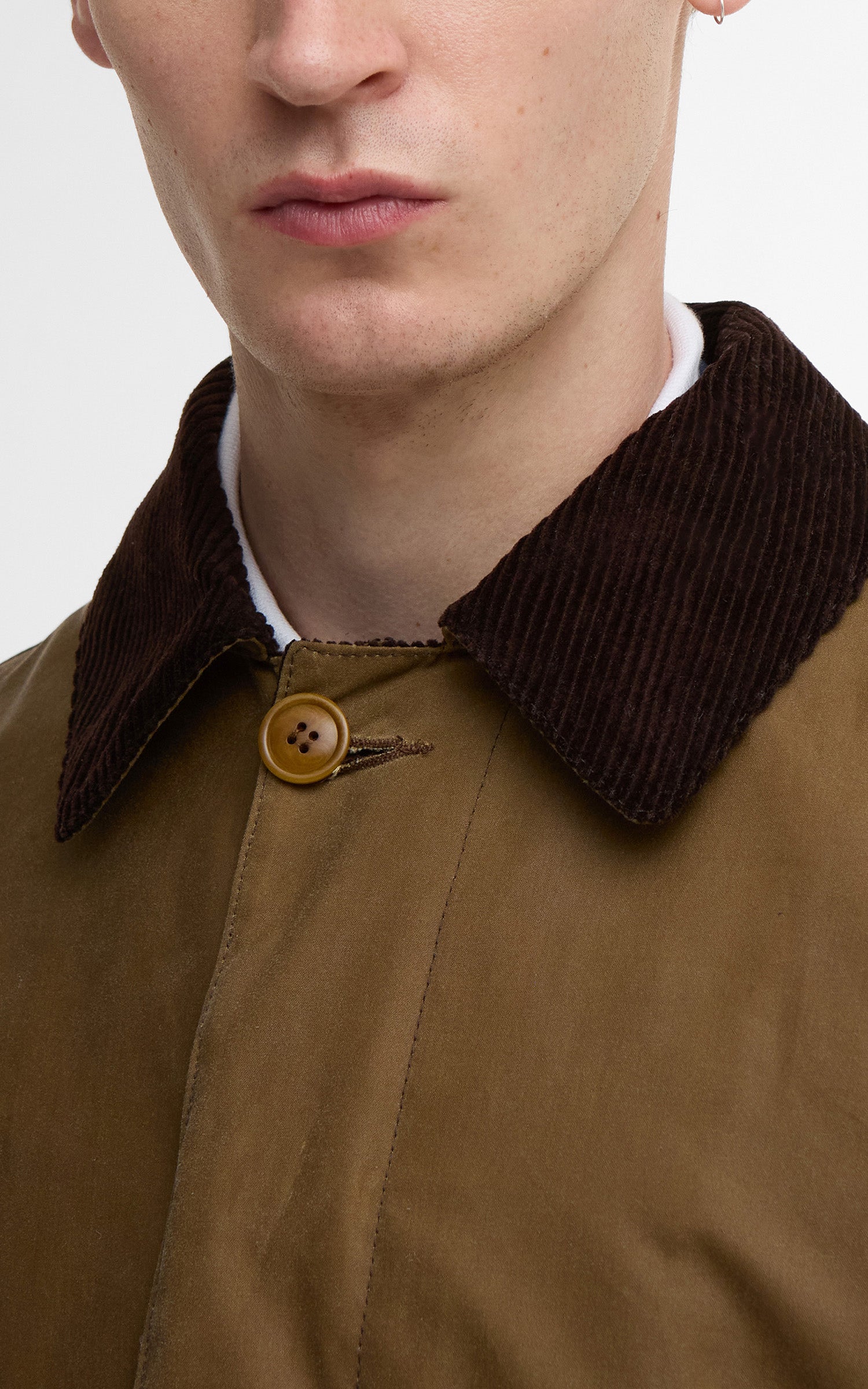 Barbour x Baracuta Car Coat Tyne Waxed Sandstone