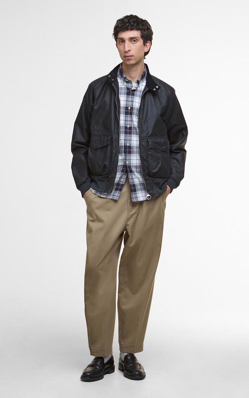 Barbour Royston Wax Jacket Navy