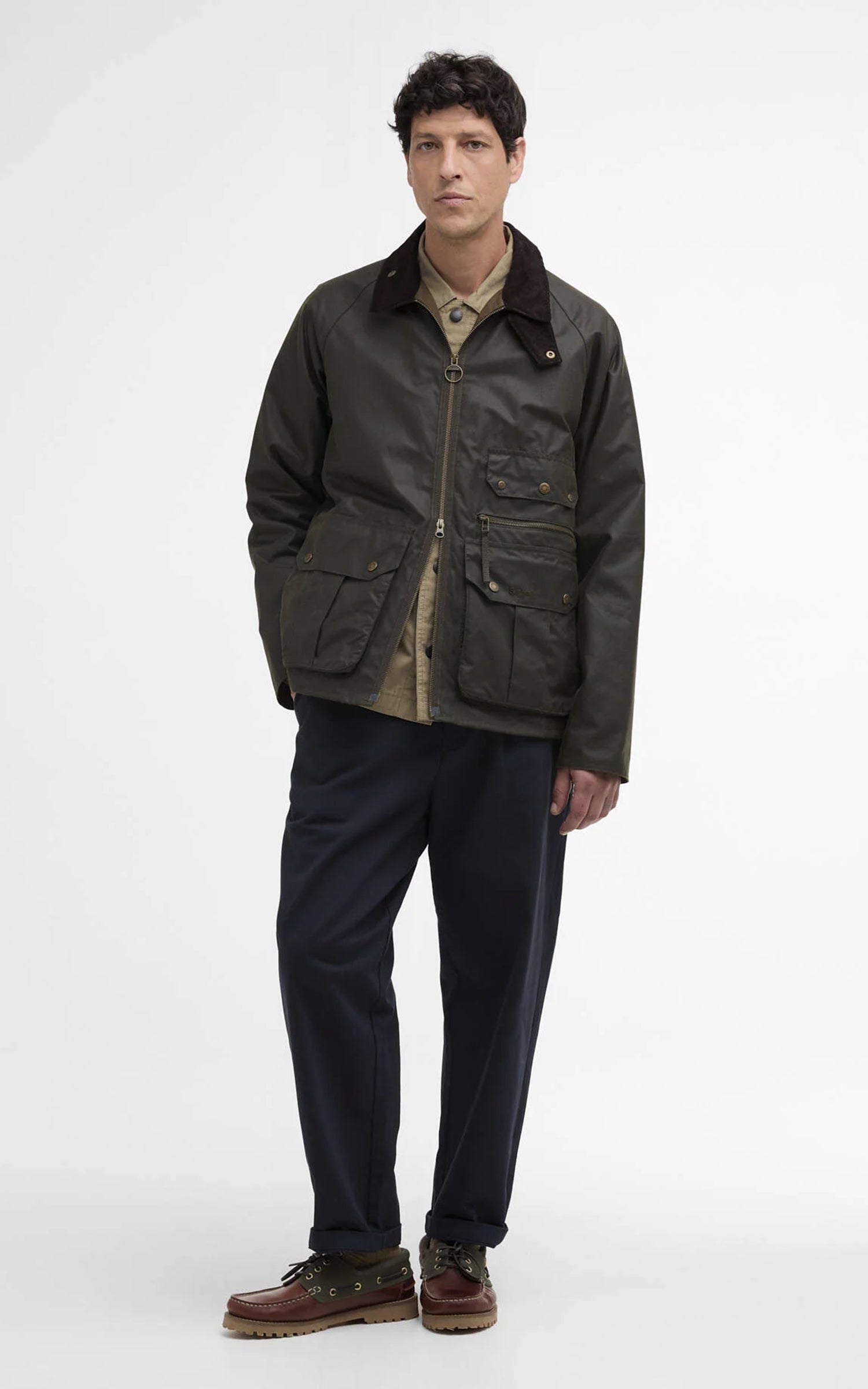 Barbour Re-Engineered Blackett Spey Waxed Jacket Archive Olive