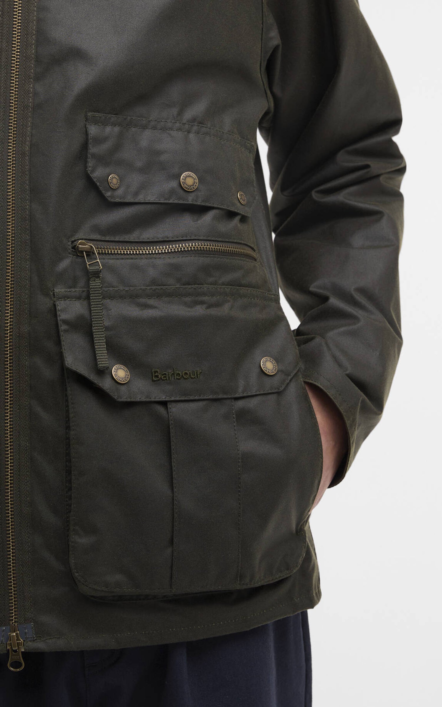 Barbour Re-Engineered Blackett Spey Waxed Jacket Archive Olive