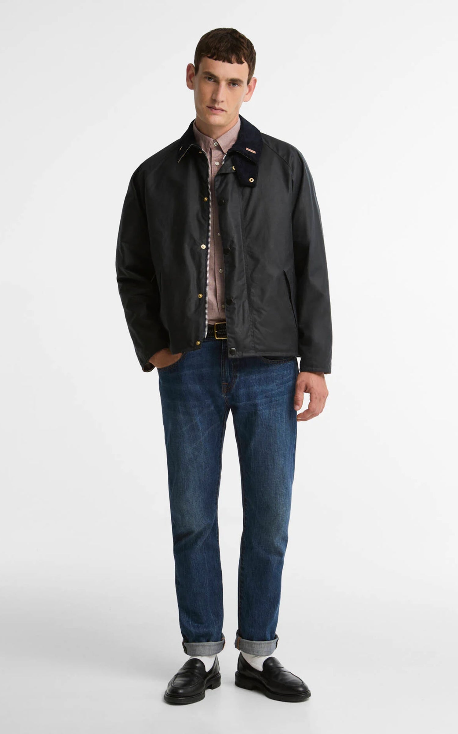 Barbour Icons Transport Wax Jacket Navy