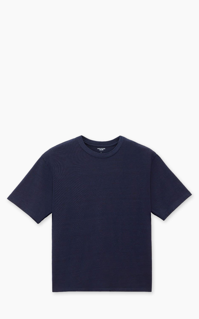 Momotaro Jeans MXTS1033 Yarn Dyed S/S T-Shirt Indigo 6.6oz