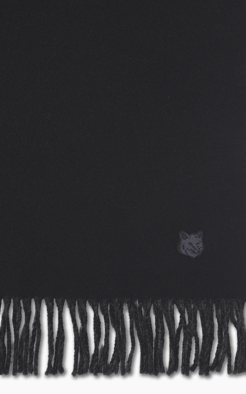 Maison Kitsuné Bold Fox Head Patch Scarf Ink Blue