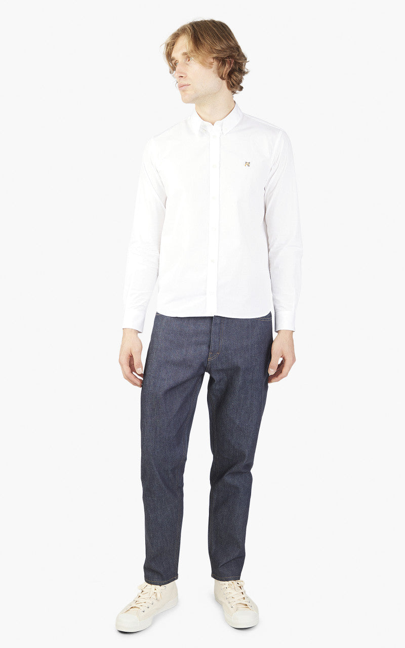 Maison Kitsuné Fox Head Embroidery Classic Shirt White