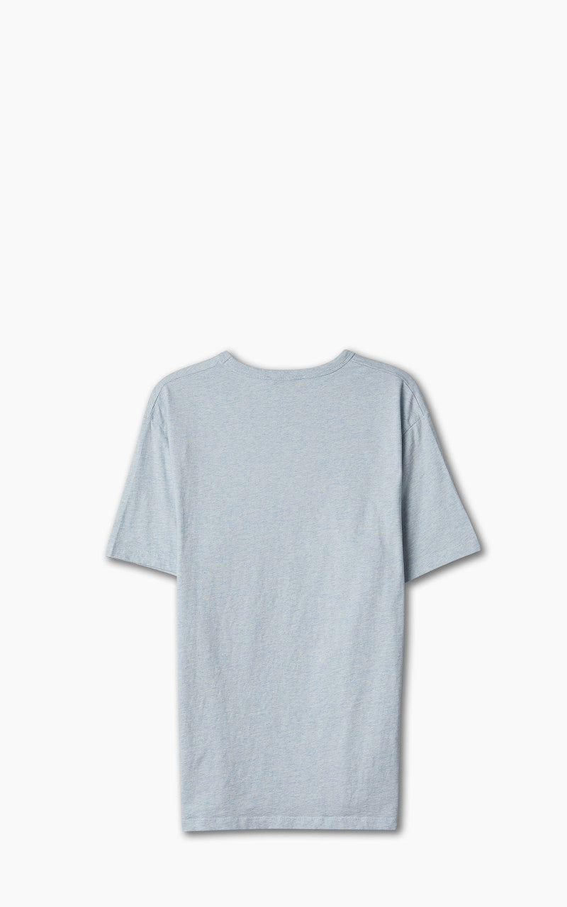 Maison Kitsuné Tricolor Fox Patch Pocket T-Shirt Blue Haze Melange