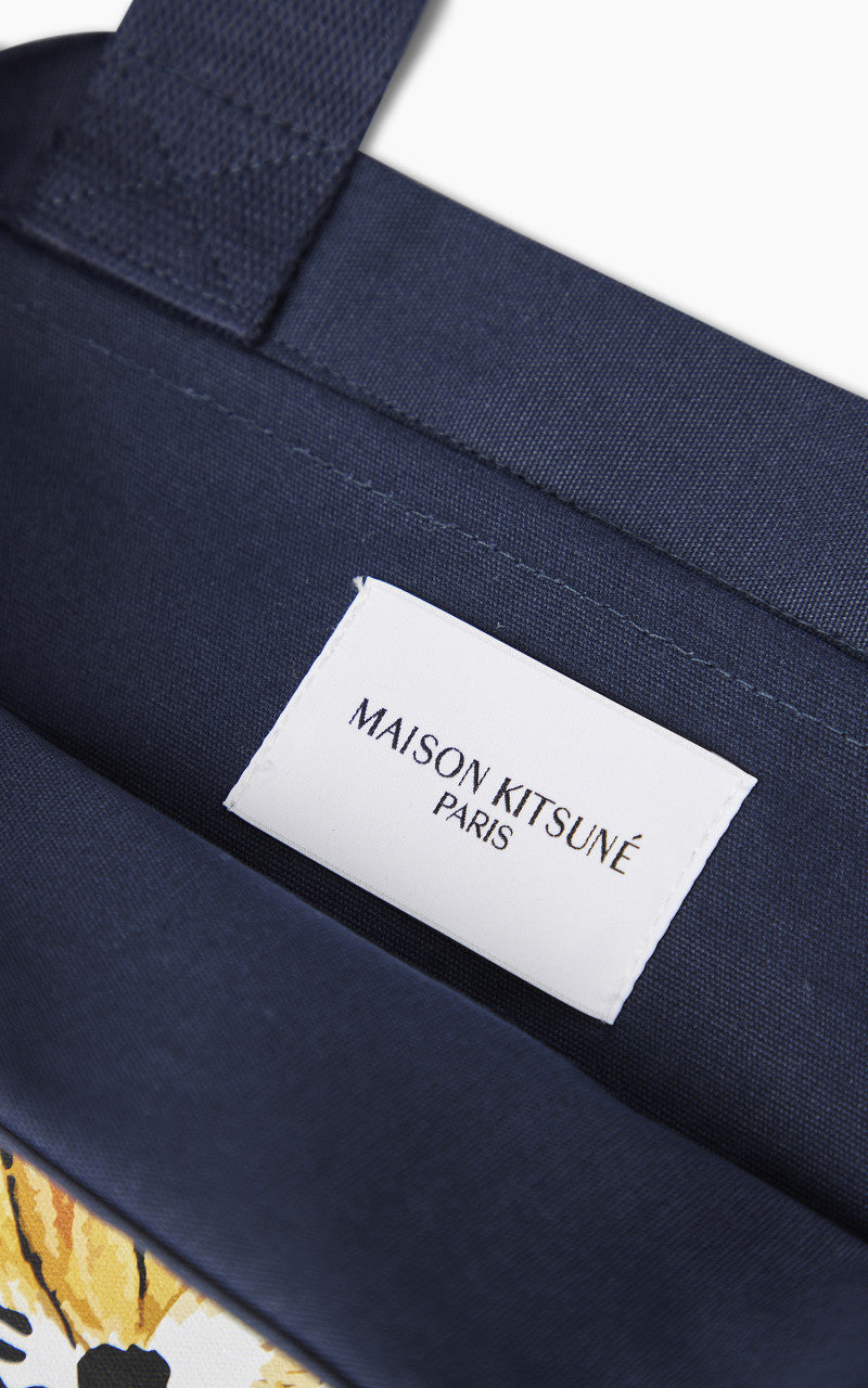 Maison Kitsuné Dressed Fox Vertical Tote Bag Navy