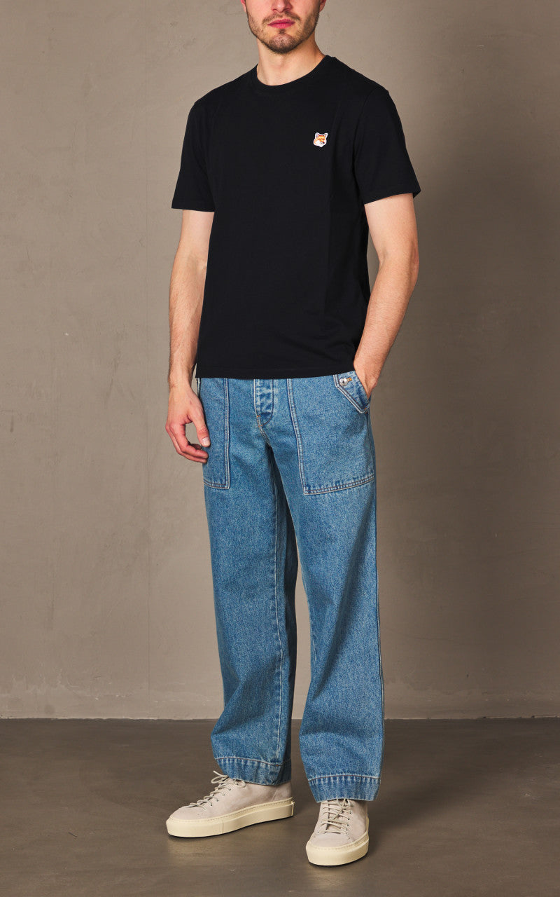 Maison Kitsuné Fox Head Patch Regular T-Shirt Black