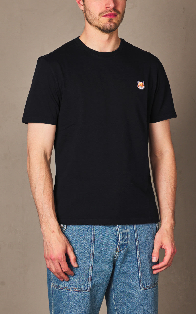 Maison Kitsuné Fox Head Patch Regular T-Shirt Black