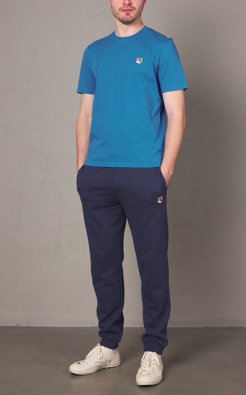 Maison Kitsuné Fox Head Patch Regular T-Shirt Enamel Blue