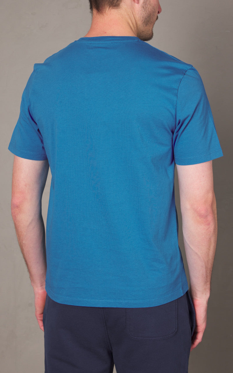 Maison Kitsuné Fox Head Patch Regular T-Shirt Enamel Blue