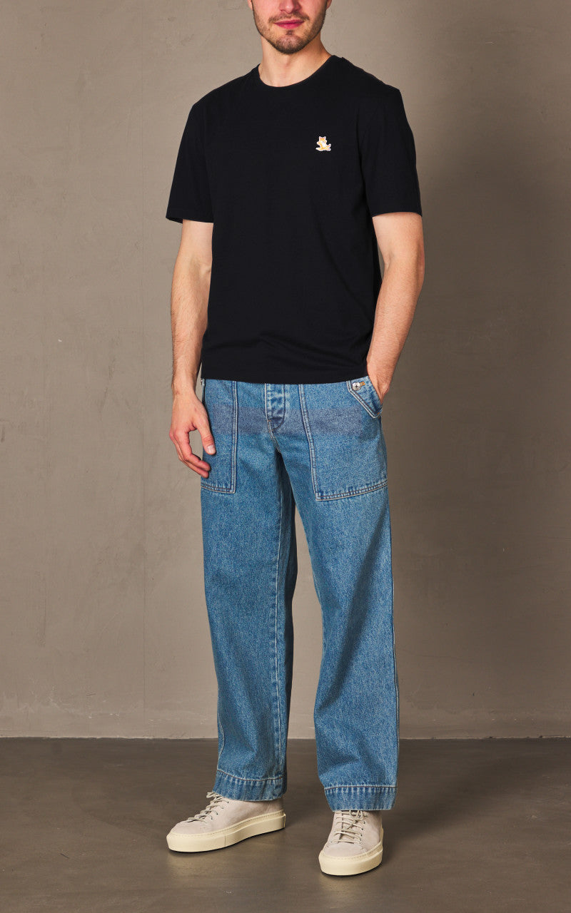 Maison Kitsuné Chillax Fox Patch Regular T-Shirt Black