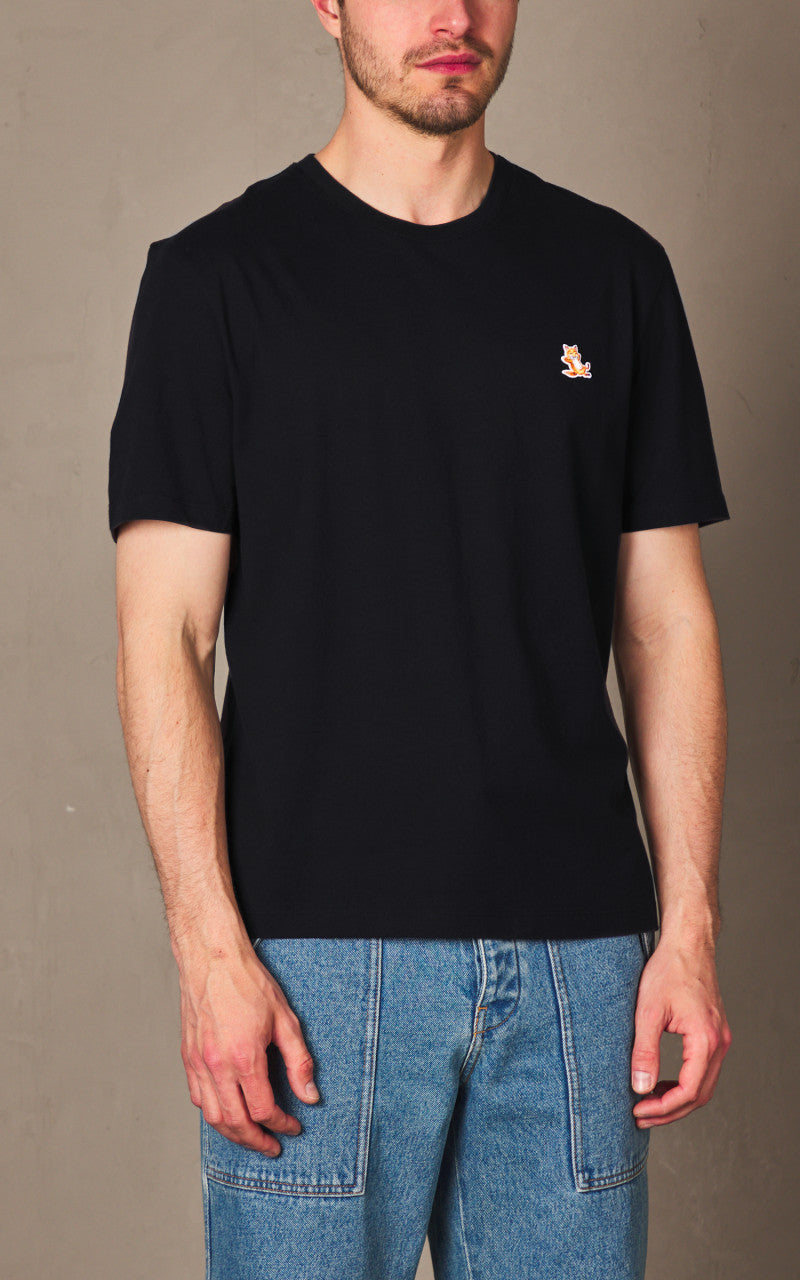 Maison Kitsuné Chillax Fox Patch Regular T-Shirt Black