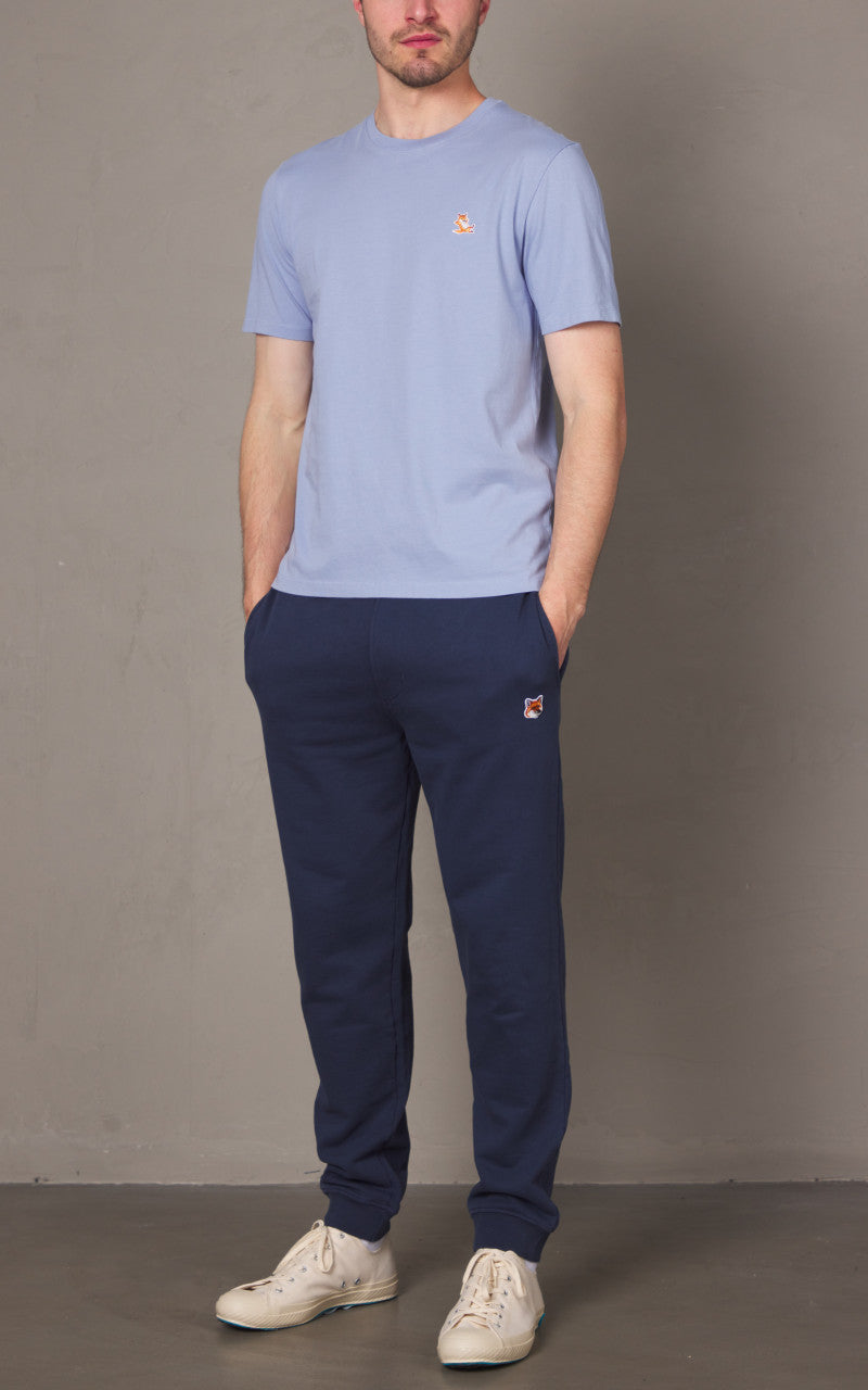Maison Kitsuné Chillax Fox Patch Regular T-Shirt Beat Blue