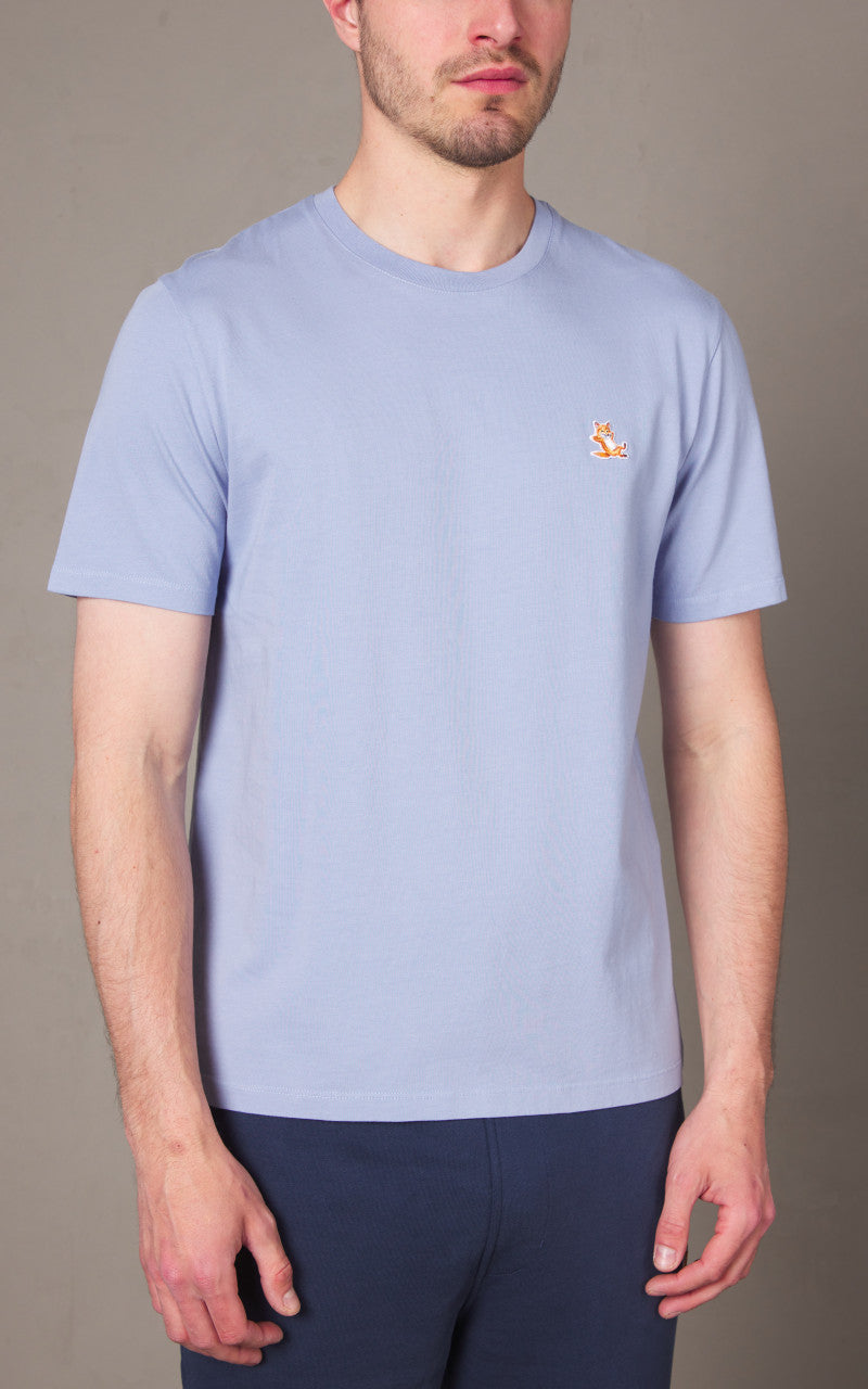 Maison Kitsuné Chillax Fox Patch Regular T-Shirt Beat Blue