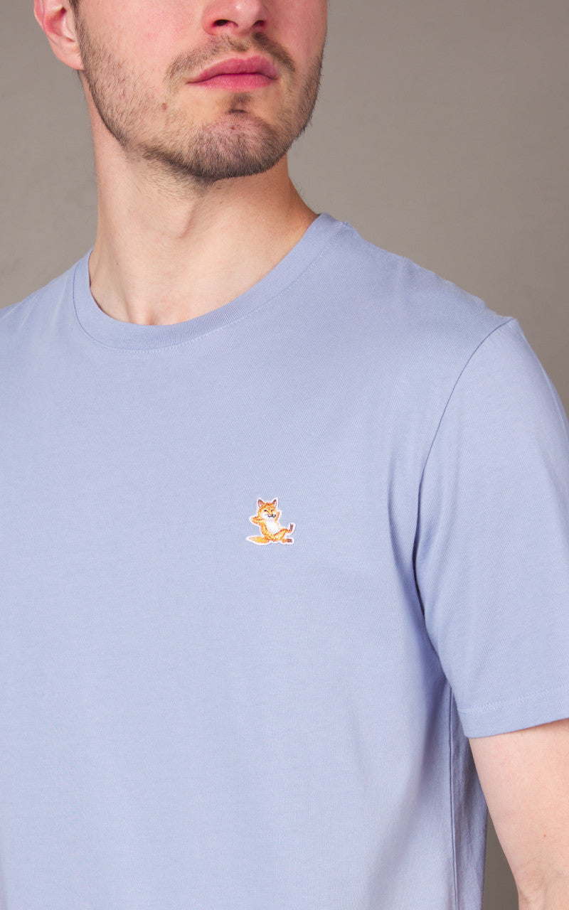 Maison Kitsuné Chillax Fox Patch Regular T-Shirt Beat Blue